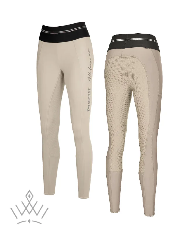 Early Bird Discount Pikeur Gia Grip Athleisure Ladies Breeches - Vanilla Cream