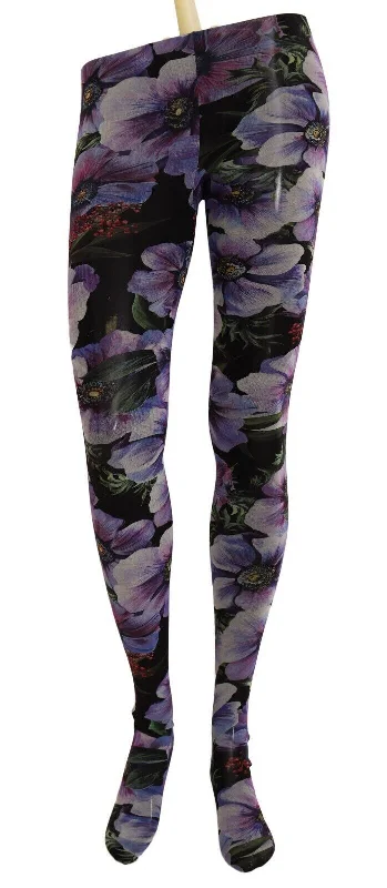 Super Deal Dolce & Gabbana Floral Micro Mesh Designer Tights
