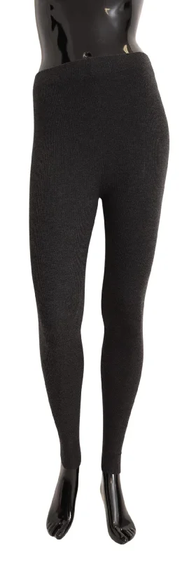 Savings Galore Dolce & Gabbana Elegant Gray Cashmere Tights – Luxe Comfort