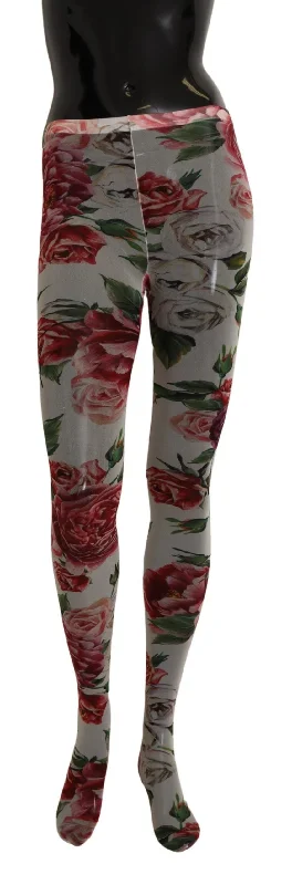 Reduced Prices Dolce & Gabbana Floral Elegance Italian Nylon Tights