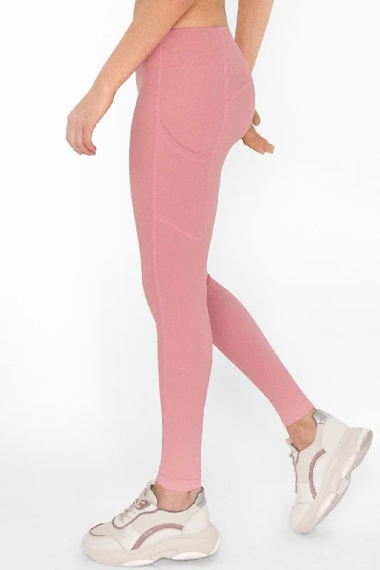 Special Offer 4 for $54 - Dusty Pink Cassi Side Pockets Workout Leggings Yoga Pants - Women Special Offer 4 for $54 - Dusty Pink Cassi Side Pockets Workout Leggings Yoga Pants - Women