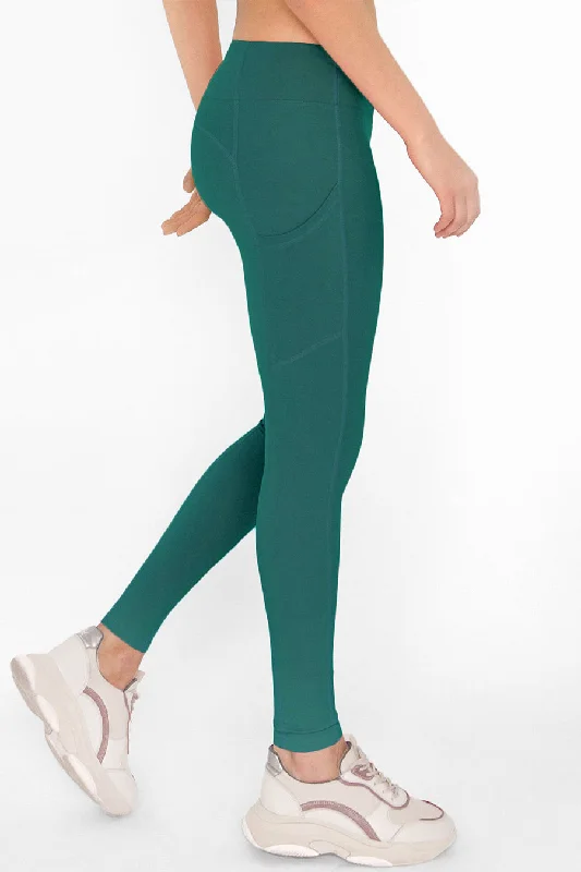 Today Only 4 for $54 - Emerald Green Cassi Side Pockets Workout Leggings Yoga Pants - Women Today Only 4 for $54 - Emerald Green Cassi Side Pockets Workout Leggings Yoga Pants - Women