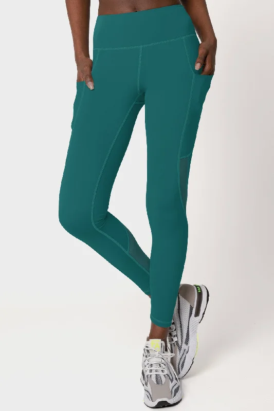 Year-End Sale 4 for $54 - Emerald Green Cassi Workout Yoga Leggings with Mesh & Pockets - Women Year-End Sale 4 for $54 - Emerald Green Cassi Workout Yoga Leggings with Mesh & Pockets - Women