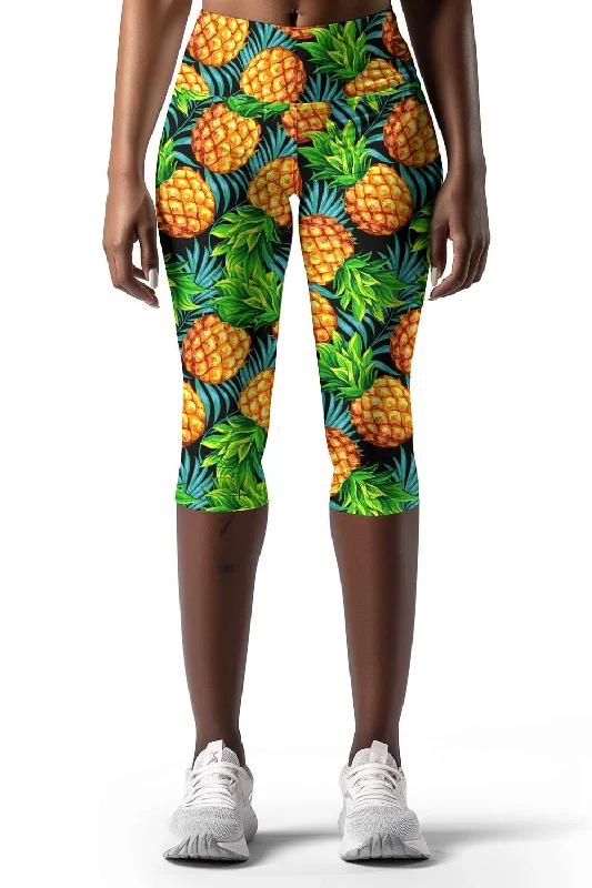 Bargain Prices Endless Summer Ellie Green Performance Yoga Capri Leggings - Women