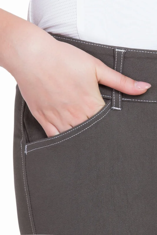 Charcoal/white stitching