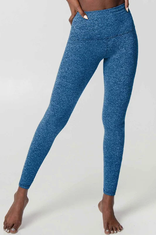 Online Exclusive Heather Cobalt Blue Lucy UV 50+ Performance Legging Yoga Pants - Women