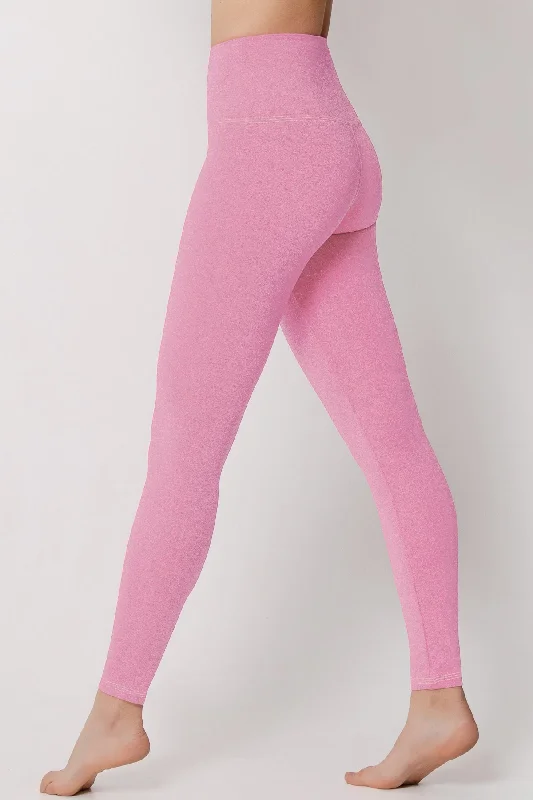Deal Zone Heather Light Pink Lucy UV 50+ Performance Leggings Yoga Pants - Women