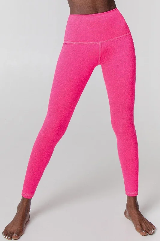 Loyalty Reward Heather Neon Pink Lucy UV 50+ Performance Leggings Yoga Pants - Women Loyalty Reward Heather Neon Pink Lucy UV 50+ Performance Leggings Yoga Pants - Women