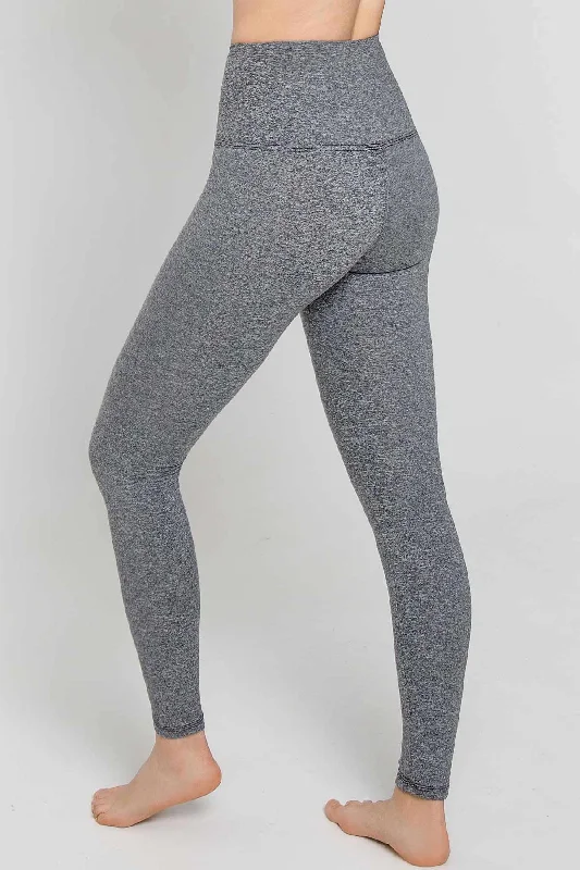 Seasonal Clearance Heather Steel Grey Lucy UV 50+ Performance Leggings Yoga Pants - Women Seasonal Clearance Heather Steel Grey Lucy UV 50+ Performance Leggings Yoga Pants - Women