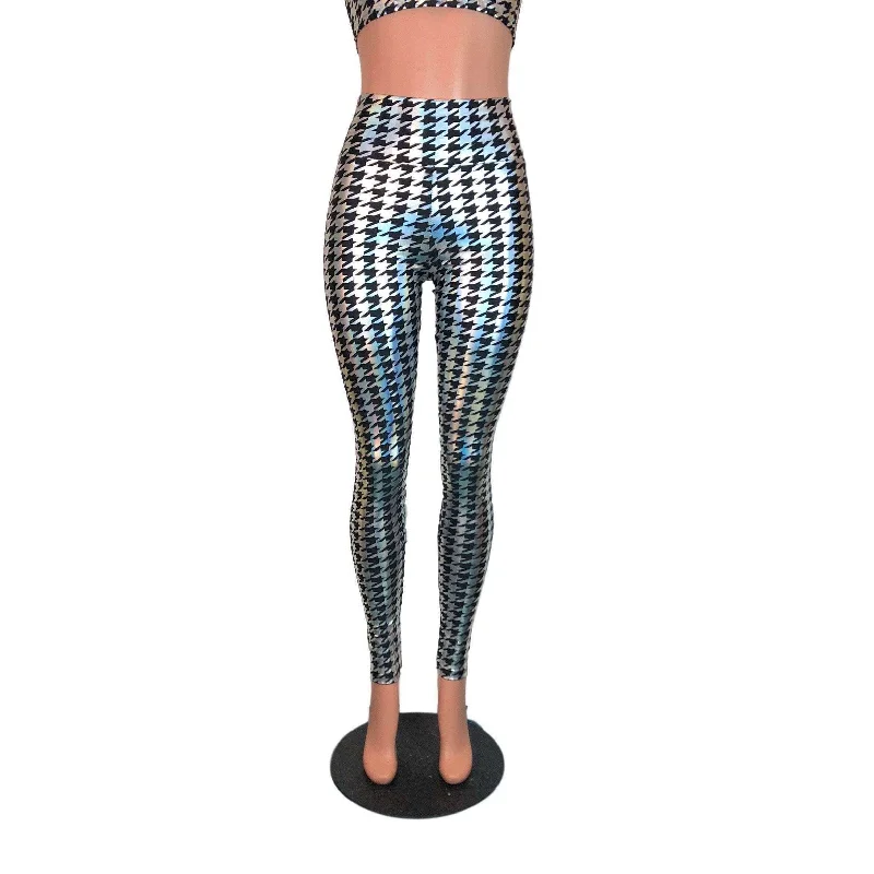 Huge Discounts SALE - SMALL ONLY - Houndstooth Holographic Leggings Pants