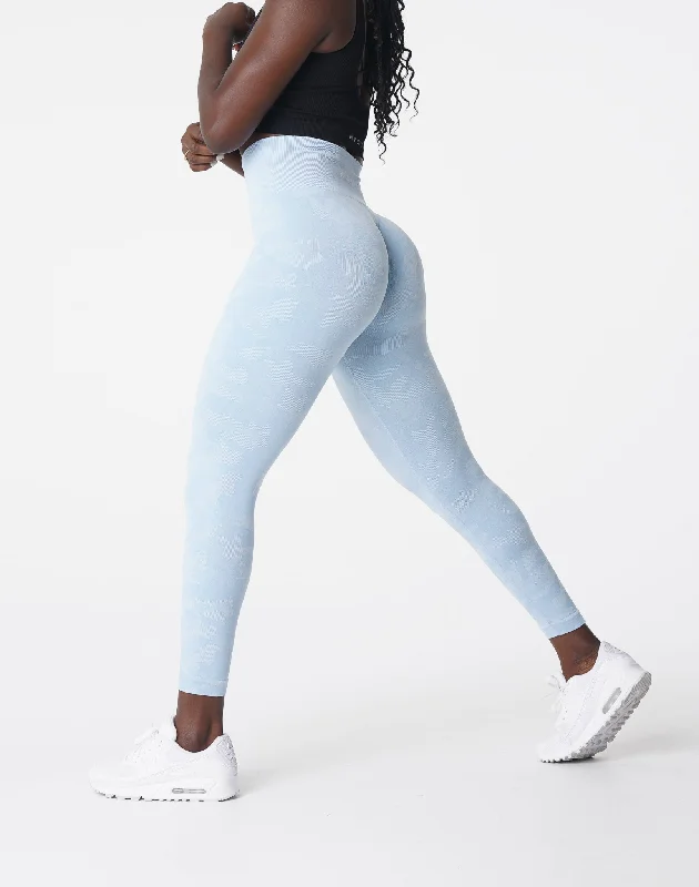 Friends and Family Sale Icy Blue Camo Seamless Leggings