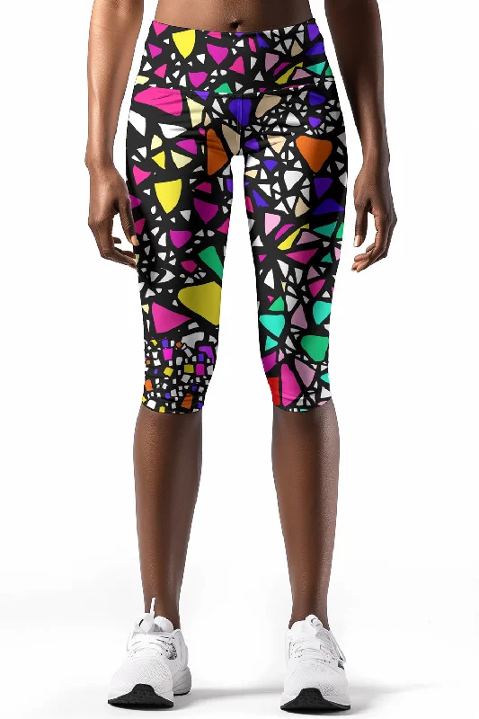 Price Smash In a Joyful Mood Ellie Performance Yoga Capri Leggings - Women