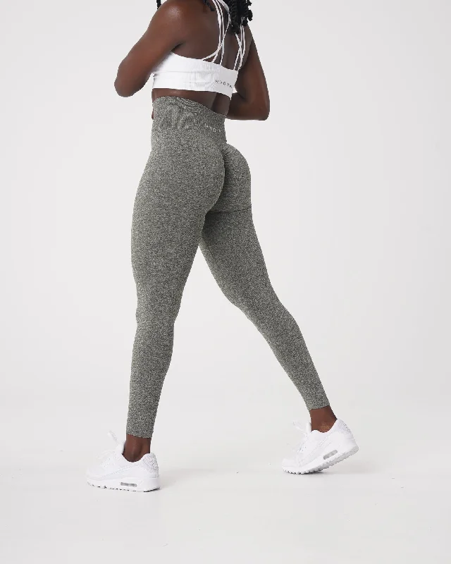 Savings Spectacular Khaki Green Scrunch Seamless Leggings