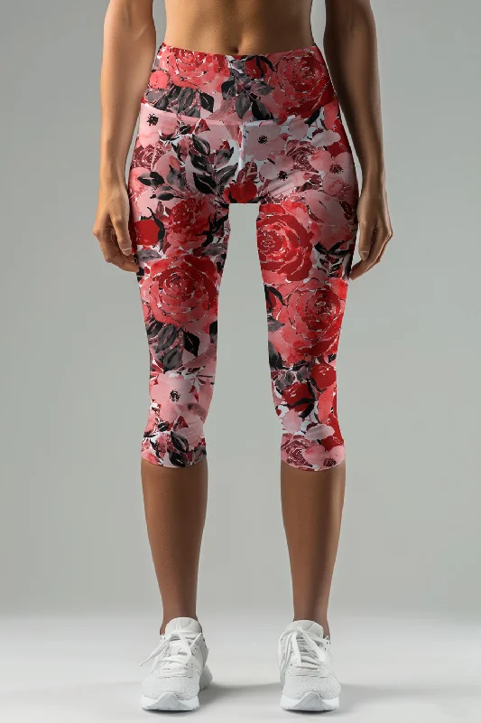 Warehouse Sale La Fleur Ellie Red Performance Yoga Capri Leggings - Women