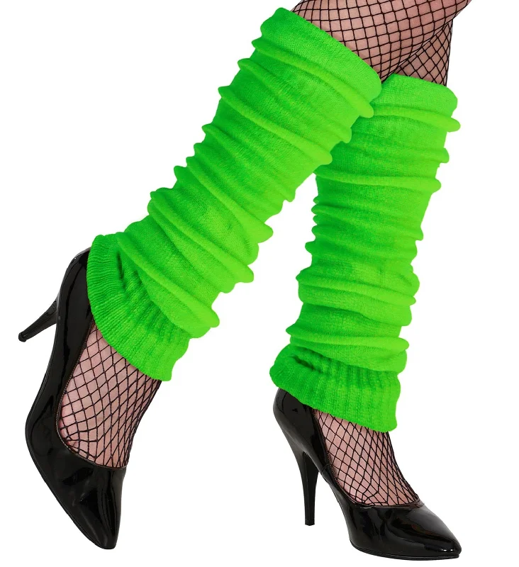 Midnight Madness Leg Warmers Neon Green