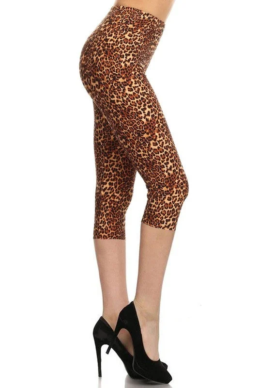 Huge Discounts Leopard Print Capri Leggings