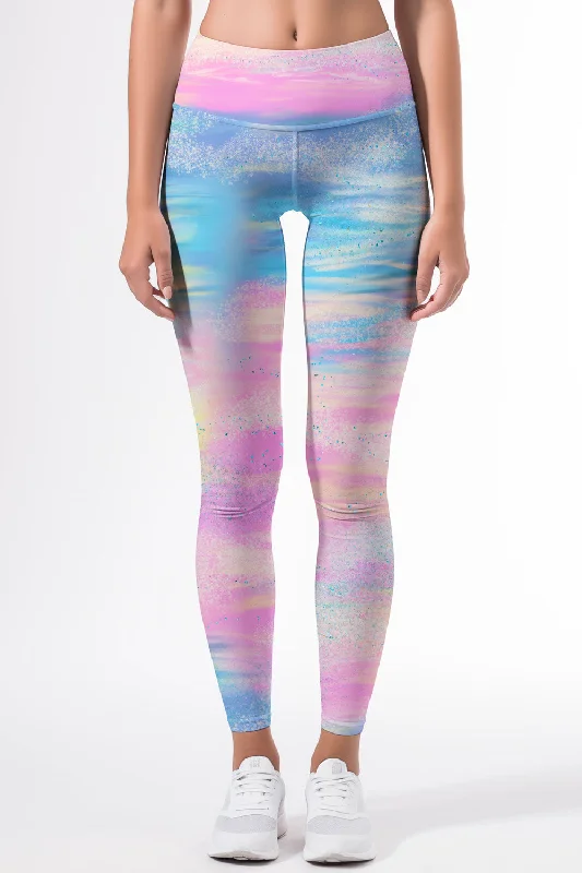 Today’s Special Milkshake Lucy Pink & Blue Tie Dye Printed Leggings Yoga Pants - Women Today’s Special Milkshake Lucy Pink & Blue Tie Dye Printed Leggings Yoga Pants - Women