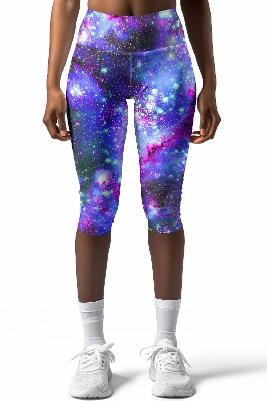 Price Drop Alert Milky-Way Ellie Purple Performance Yoga Capri Leggings - Women