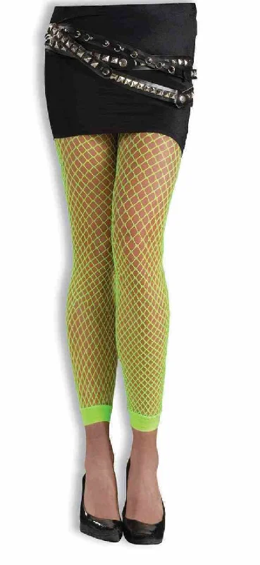 Price Reduction Neon Green Footless Fishnet Tights