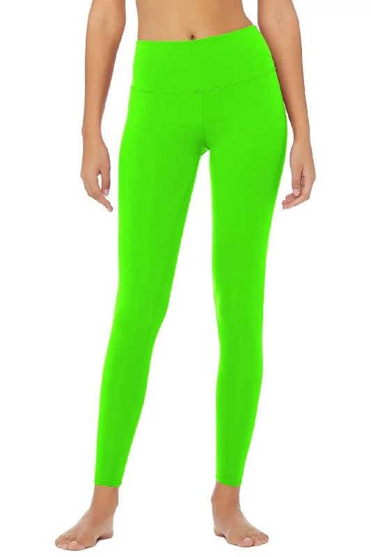 Midnight Madness Neon Green UV 50+ Lime Lucy Performance Leggings Yoga Pants - Women Midnight Madness Neon Green UV 50+ Lime Lucy Performance Leggings Yoga Pants - Women