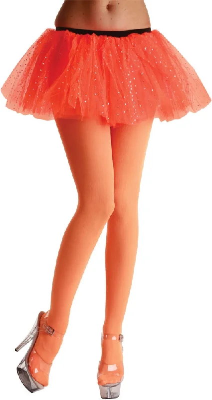 Take Advantage Neon Orange Opaque Tights