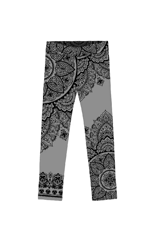 Discount Deals Nightfall Nirvana Lucy Grey Geometric Boho Print Cute Leggings - Kids Discount Deals Nightfall Nirvana Lucy Grey Geometric Boho Print Cute Leggings - Kids