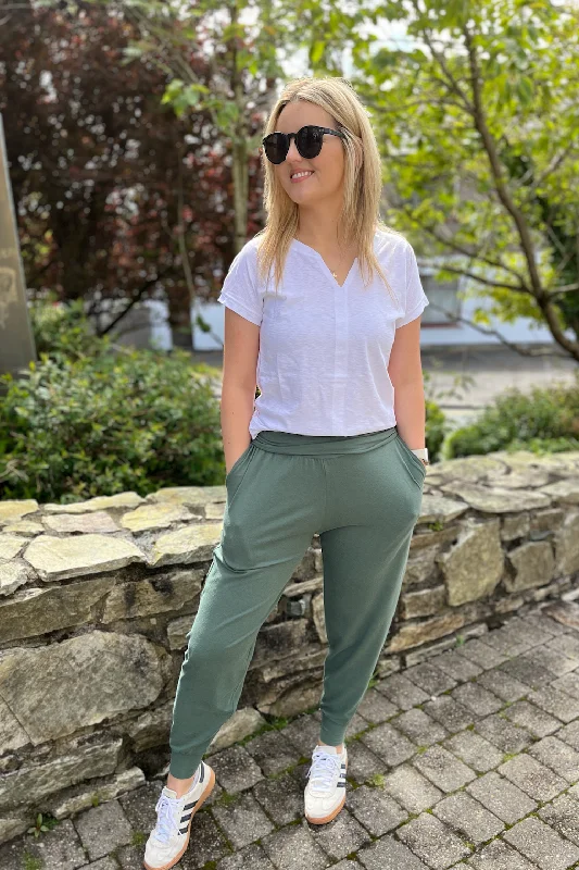 Limited Time Offer OBG Willows - Bamboo Slacks in Forest