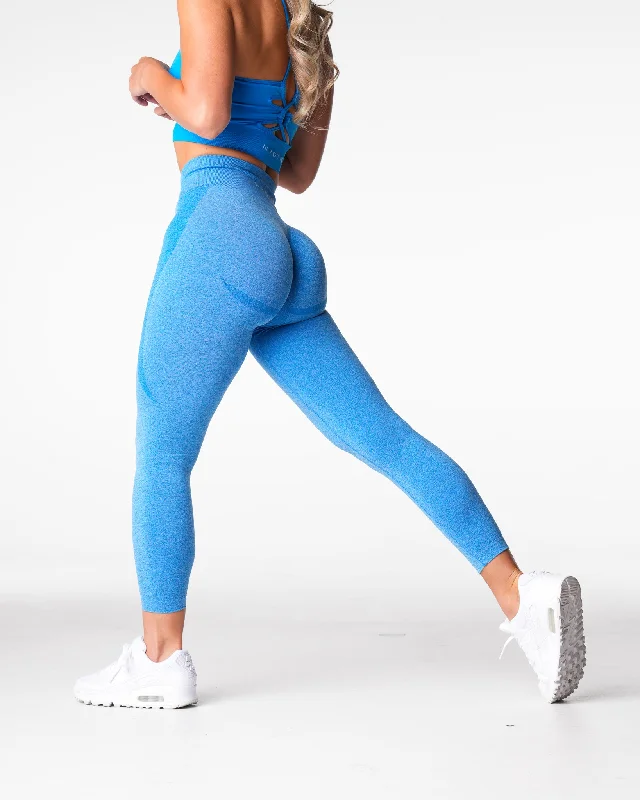 Limited Quantity Ocean Blue Mid Rise Contour Seamless Leggings