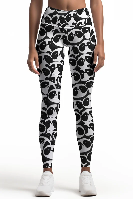 Weekend Flash Sale OMG! panda Lucy Black & White Animal Print Leggings Yoga Pants - Women Weekend Flash Sale OMG! panda Lucy Black & White Animal Print Leggings Yoga Pants - Women