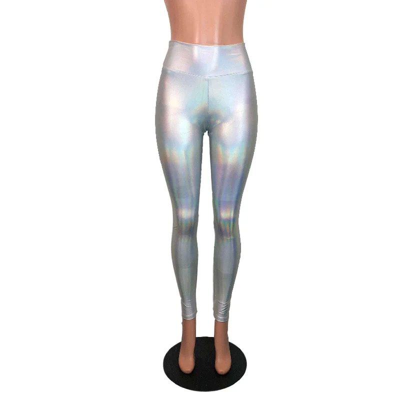 Limited Stock Opal Holographic High Waisted Leggings Pants