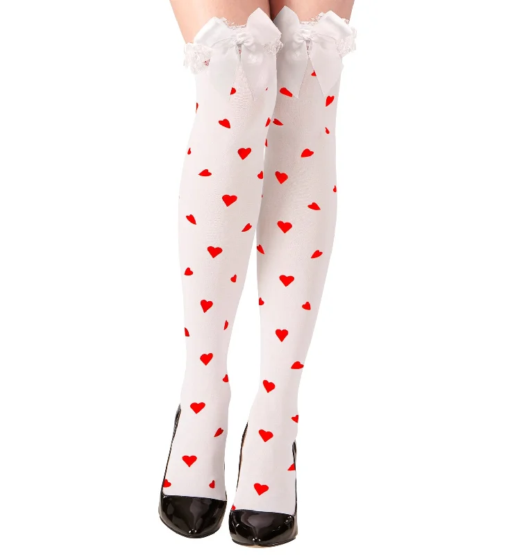 Hurry In Queen of Hearts Over the Knee Socks