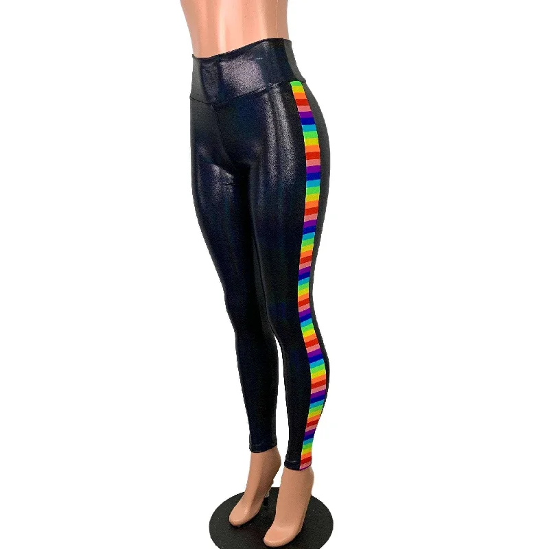 Fantastic Deals Rainbow Pride Holographic Leggings - High-Waisted
