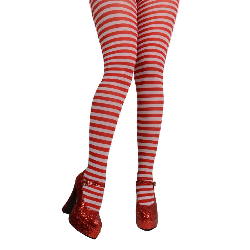 Super Sale Red and White Candy Cane Tights