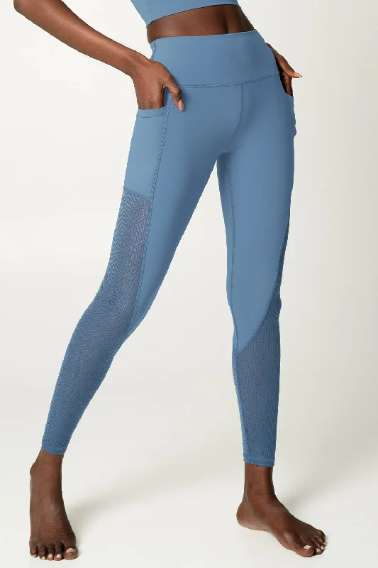 Savings Alert 4 for $54 - Sky Blue Cassi Mesh & Pockets Workout Leggings Yoga Pants - Women Savings Alert 4 for $54 - Sky Blue Cassi Mesh & Pockets Workout Leggings Yoga Pants - Women