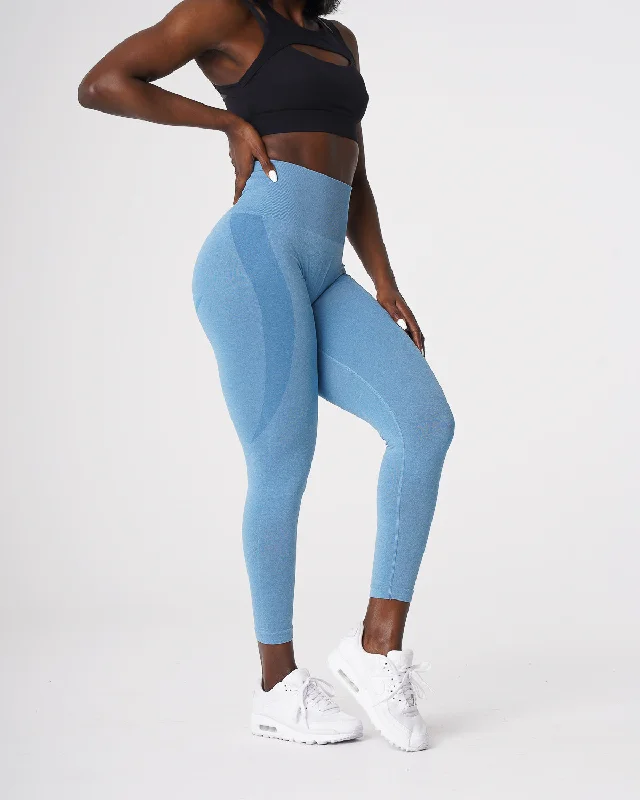 Limited Quantity Sky Blue Contour Seamless Leggings