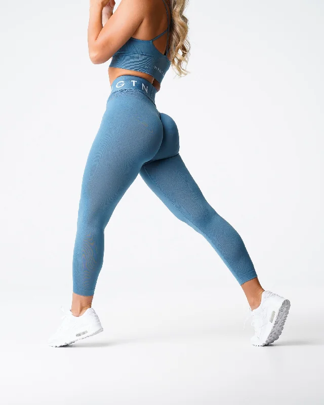 While Supplies Last Stone Blue Sport Seamless Leggings