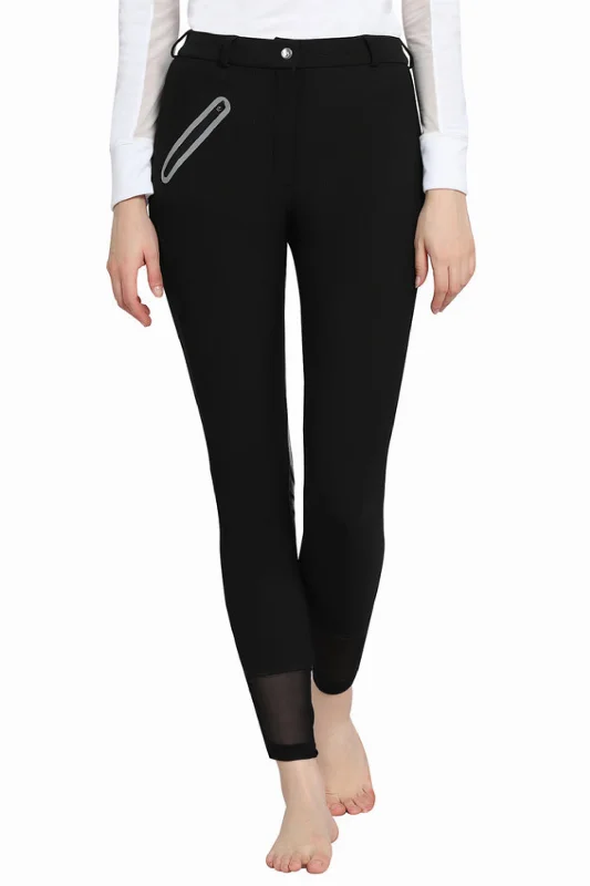 Don’t Miss Out Tuffrider Tiffany Ribbed Breech With Silicone Knee Patch