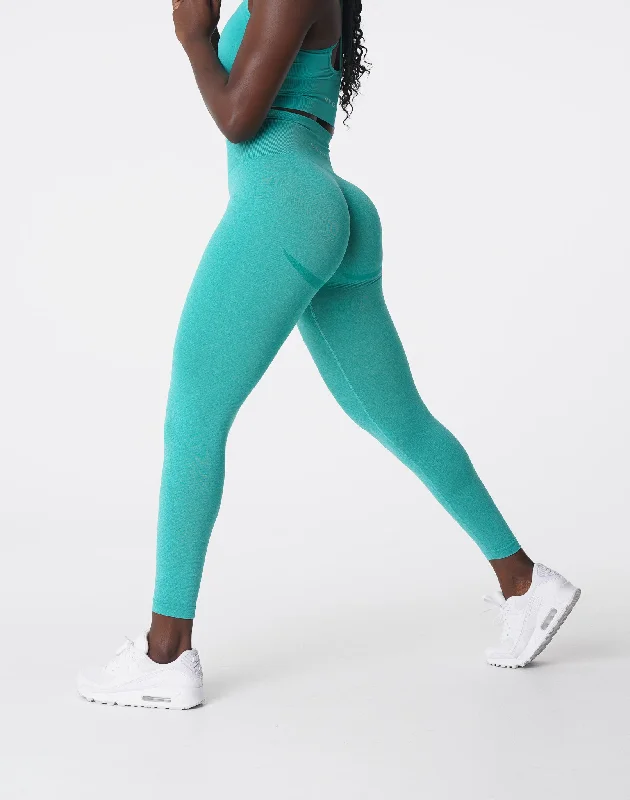 Super Deal Turquoise Curve Seamless Leggings