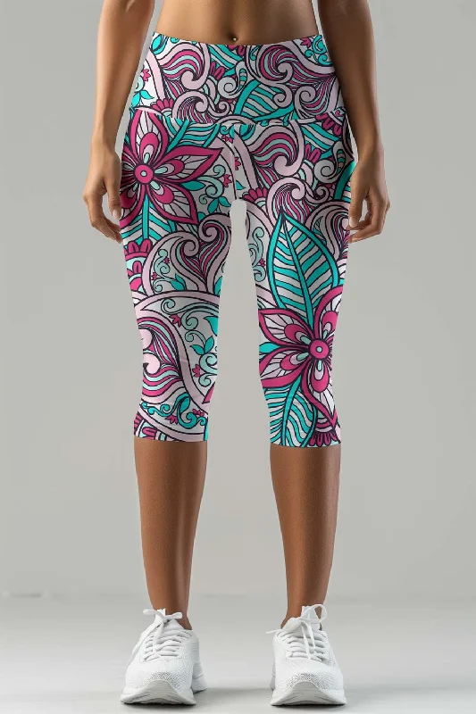 Limited Availability Under The Sea Ellie Performance Capri Leggings Yoga Pants - Women Limited Availability Under The Sea Ellie Performance Capri Leggings Yoga Pants - Women