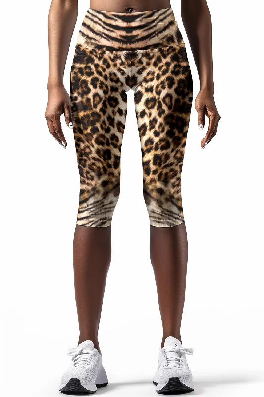 Take Advantage Wild Instinct Ellie Brown Performance Yoga Capri Leggings - Women