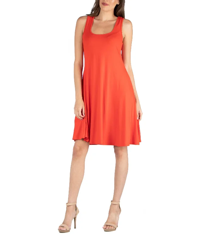 Price Slash 24seven Comfort Apparel A Line Fit Flare Mini Dress