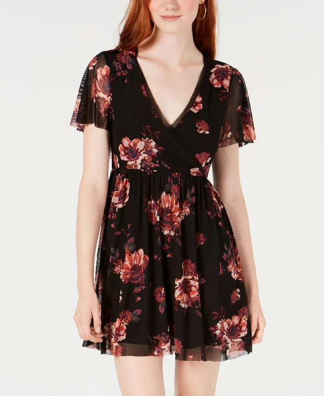 Savings Event American Rag Juniors Floral Print Surplice Dress