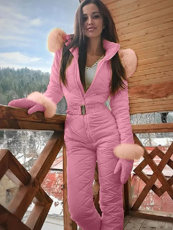 Savings Bonanza ASHORESHOP Woman's One Piece Ski Jumpsuit Winter Warm Slip On and Go Suits Snowboard Skisuit
