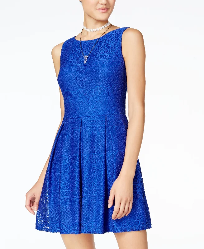 Mega Deal B Darlin Juniors Lace Pleated Fit Flare Dress