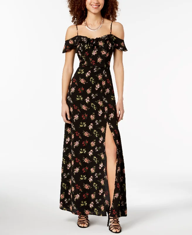 Exclusive Preview B Darlin Juniors Off The Shoulder Floral Maxi Dress