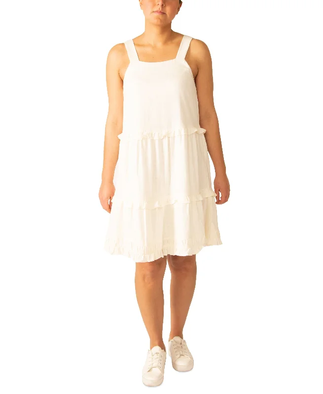 Deal Explosion Black Tape Tiered Ruffle Trim Dress