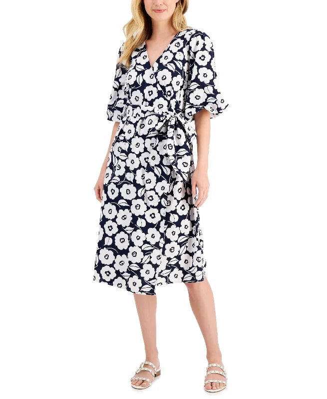 Bargain Bin Charter Club Floral Wrap Dress