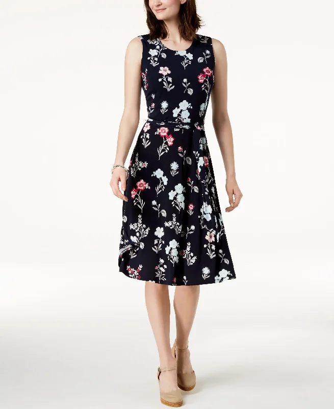 Special Offer Charter Club Printed Fit Flare Dress