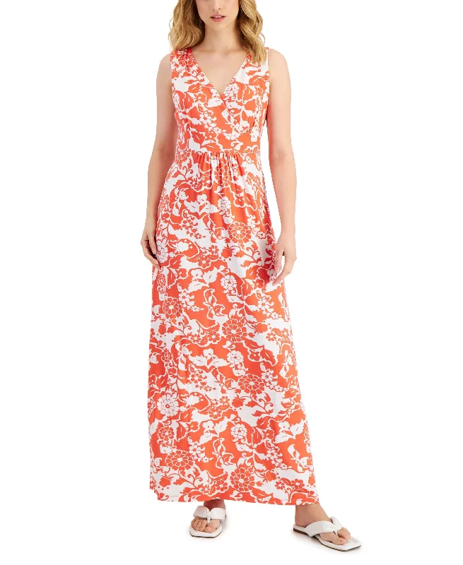 Special Promotion Charter Club Womens Sleeveless Cross Front Maxi Dress
