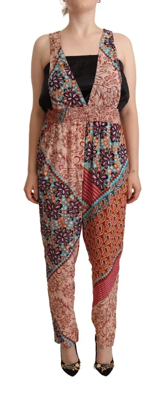 Great Deals Chic Multicolor Sleeveless V-neck Jumpsuit